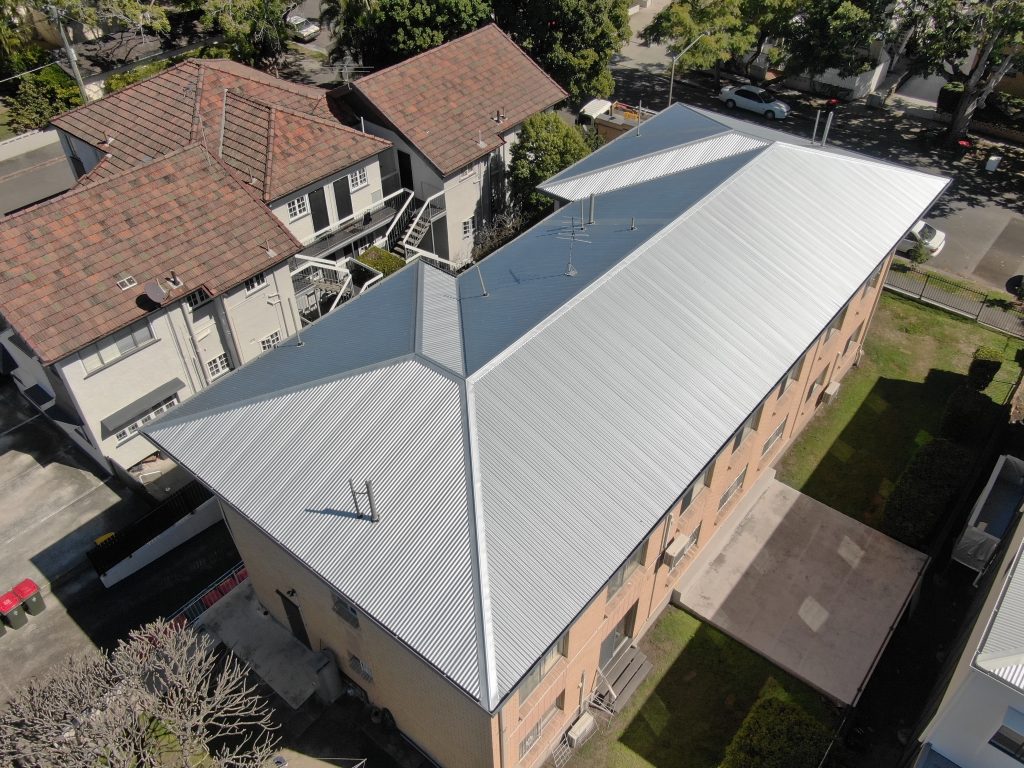 Zincalume roof on a multi storey building