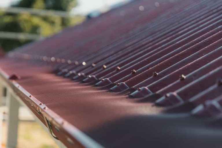 close up of a finished gutter guard installation