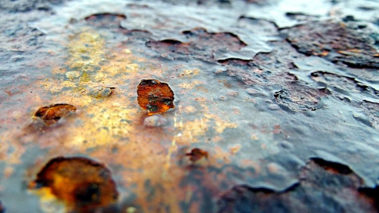 Close up of galvanic corrosion