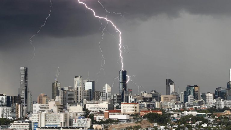 Lightning storm in Brisbane