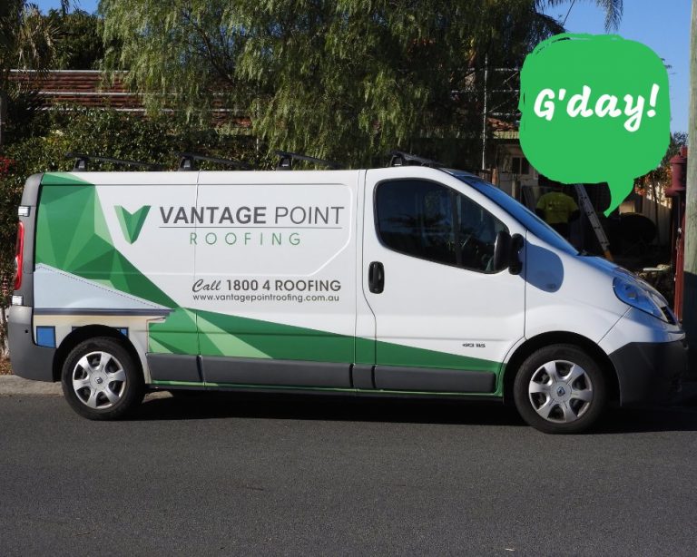 Vantage Point Roofing branded van