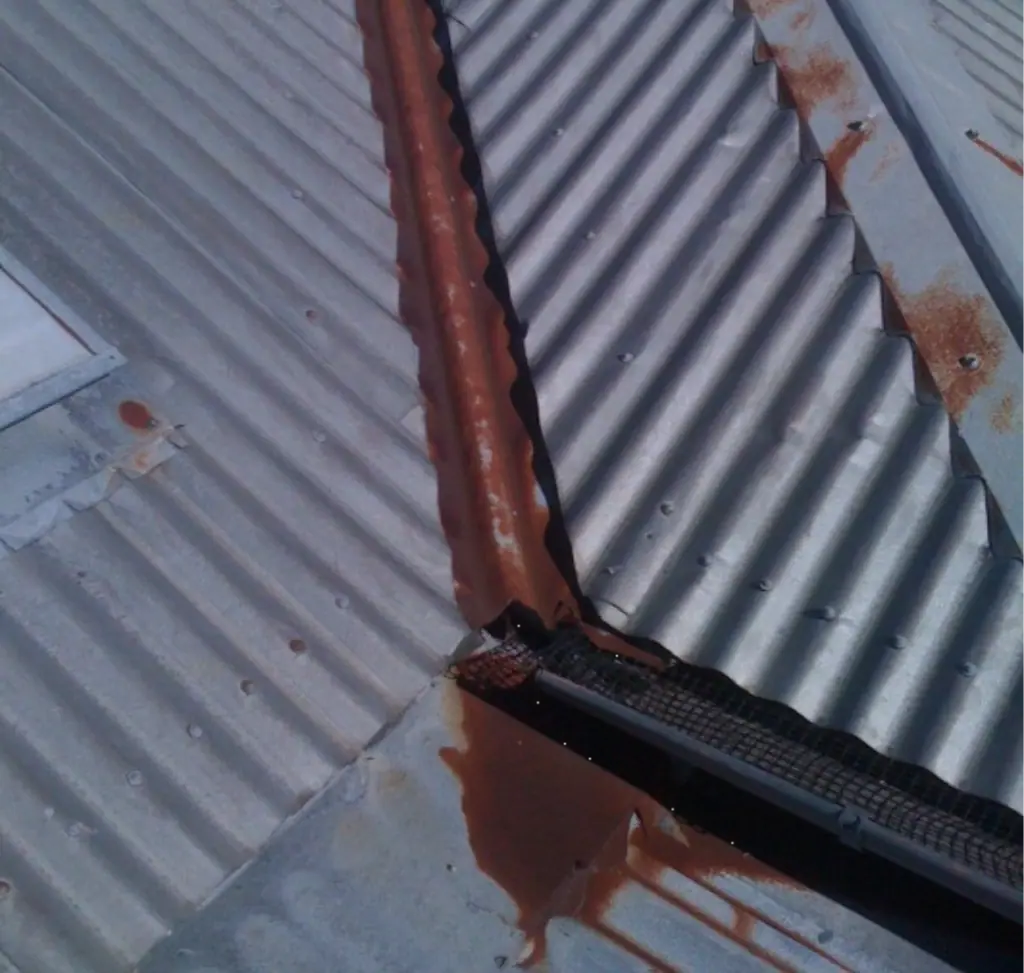 Metal roof with Galvanic Corrosion